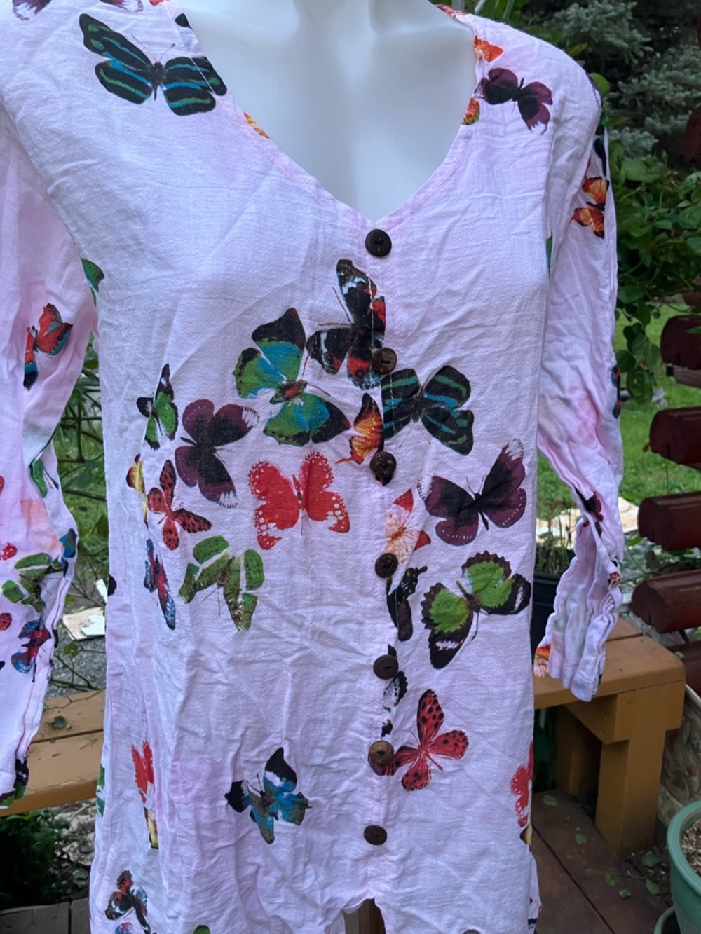 Kamana light weight, butterfly beach cover up or dress size small - Picture 2 of 8